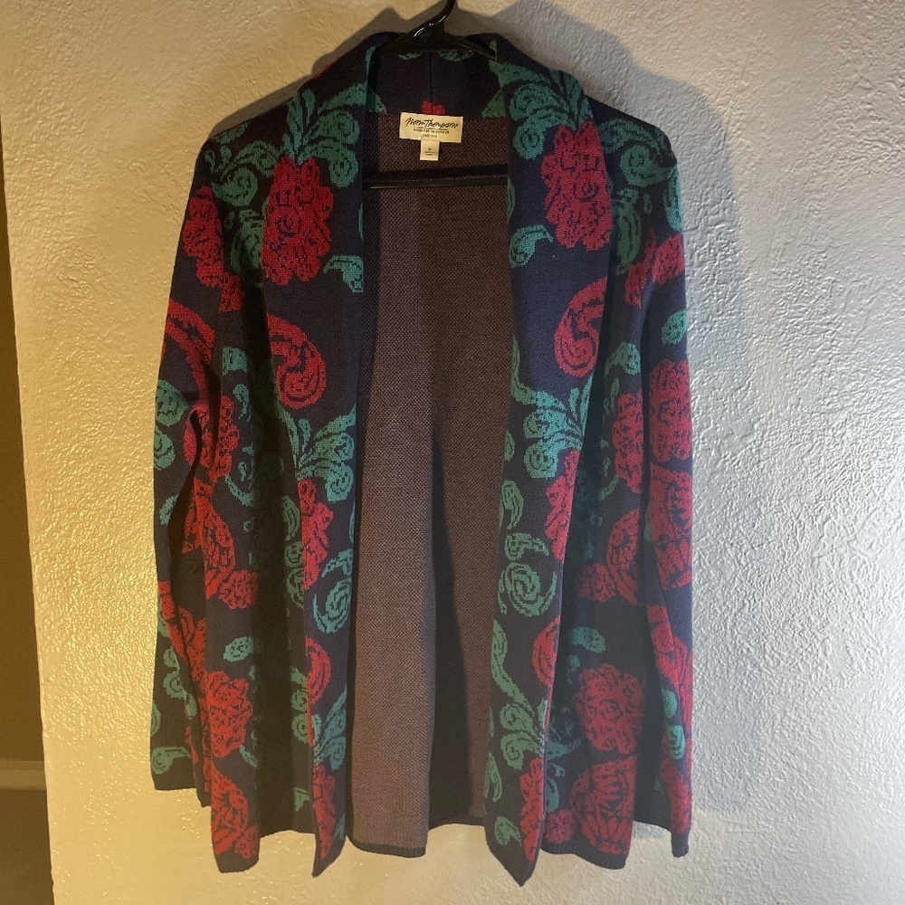 Norm Thompson Vintage Floral Sweater size S